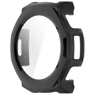 Zaštitna PC futrola s kaljenim zaštitnim staklom za zaslon, kompatibilna s Amazfit T-Rex 3 Pro (44mm) Crna