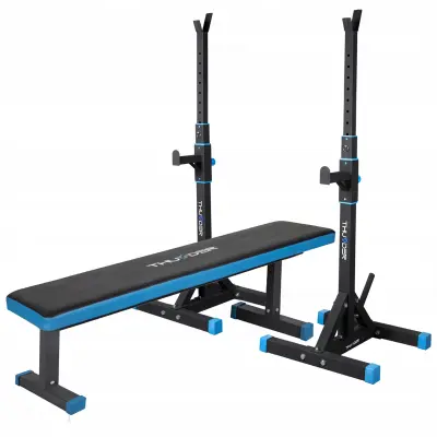 THUNDER® CRAGY kućna teretana s više stanica – Funkcionalni trenažer, 2 utega od 50 kg, gornji i donji koturači, podesiva visina, širok raspon vježbi,