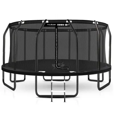 Trampolin za vrt – 488 cm, s unutarnjom sigurnosnom mrežom, ljestve, set THUNDER® ELITE 16FT