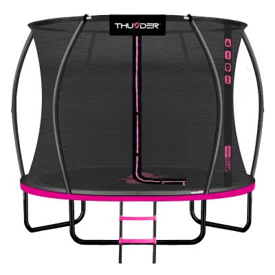 Vrtni trampolin – 183 cm, s unutarnjom zaštitnom mrežom, ljestvama, setom THUNDER® ULTRA 6FT PINK