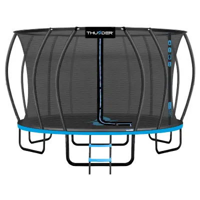 Vrtni trampolin – 488 cm, s unutarnjom zaštitnom mrežom, ljestvama, setom THUNDER® ULTRA 16FT BLUE