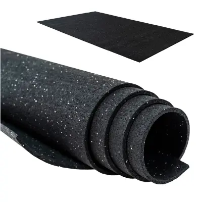 Zaštitna prostirka za fitness opremu THUNDER YG-PROOF-BLACK – 195 × 91 cm, 6 mm, guma, crna