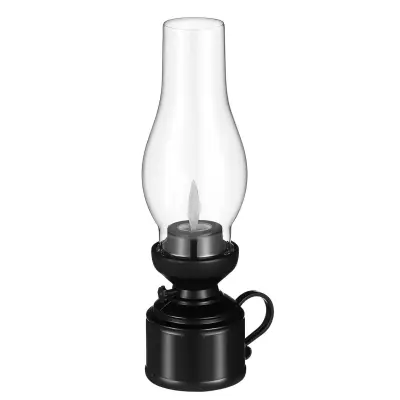 LED vintage petrolejska lampa s efektom plamena, baterijski rad, dekorativna ambijentalna rasvjeta | VINTALUM
