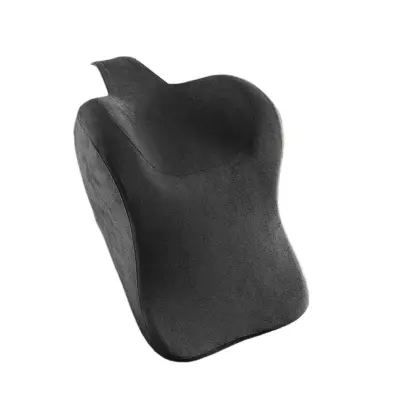U-oblikovani jastuk za naslon za glavu u automobilu od antilopa: Ergonomska potpora za vrat za udobno putovanje Crna