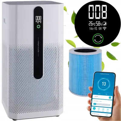 HEPA pročišćivač zraka Ioniqs LCD osjetljiv na dodir WIFI aplikacija Smart Life 370m3/h