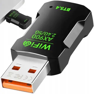 Bežična mrežna kartica USB Wi-Fi 6 i Bluetooth 5.4 900Mbps 5G