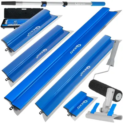 Set PRO gleterica za gletanje, špatule od nehrđajućeg čelika za boju do 100 cm, kutija