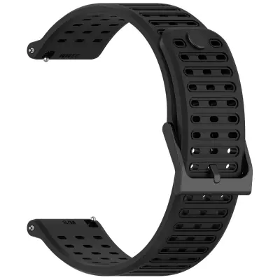 22mm narukvica od tekućeg silikona kompatibilna sa Suunto Vertical 2 - Crna Crna