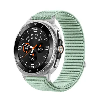 Najlonska tkana narukvica za sat kompatibilna sa Samsung Galaxy Watch Ultra 1/2 - Uzorak planine divljine Zelena