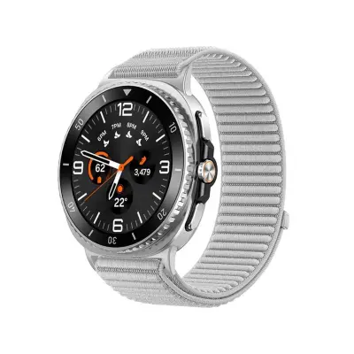 Wilderness Mountain Woven Nylon Watch Strap Compatible with Samsung Galaxy Watch 8/8 Classic Siva