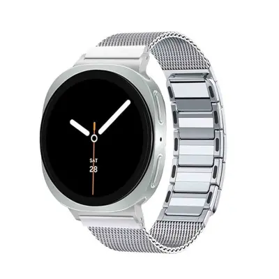 Titan sivi remen za sat od nehrđajućeg čelika s magnetskim zatvaranjem kompatibilan s Watch8/8 Classic Srebrna