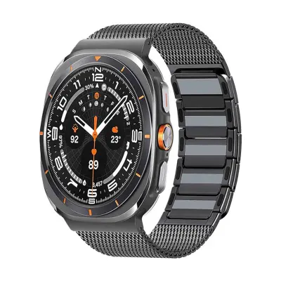 Magnetski remen za sat od nehrđajućeg čelika kompatibilan sa Samsung Watch Ultra 1/2 Siva