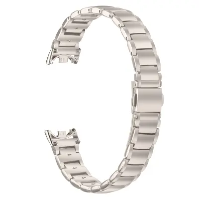 Elegantni remen od nehrđajućeg čelika kompatibilan s Xiaomi Band 8/9/10 - Tanak dizajn s tri perle Starlight