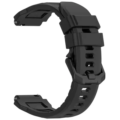 Silikonska narukvica za sat 20 mm kompatibilna s Amazfit T-Rex 3 Pro (44 mm) - Više boja Crna