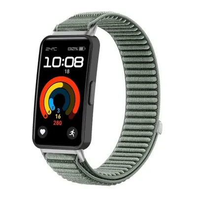 Najlonska tkana narukvica kompatibilna s Huawei Band 8/9/10 - Dostupno više boja Zelena