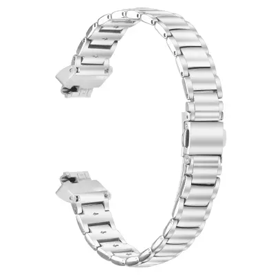 Zamjenska narukvica od nehrđajućeg čelika kompatibilna s Fitbit Inspire/Inspire HR/Inspire 2 Srebrna