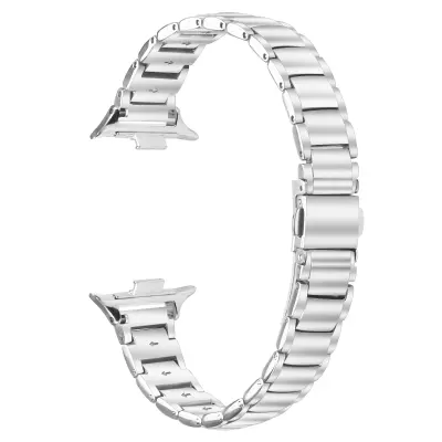 Narukvica od nehrđajućeg čelika kompatibilna sa Xiaomi Band 8 Pro/9 Pro, Redmi Watch 4/5 - Dizajn s lažnim trostrukim perlama Srebrna