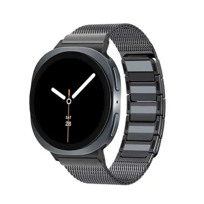 Titan sivi remen za sat od nehrđajućeg čelika s magnetskim zatvaranjem kompatibilan s Watch8/8 Classic Titan siva