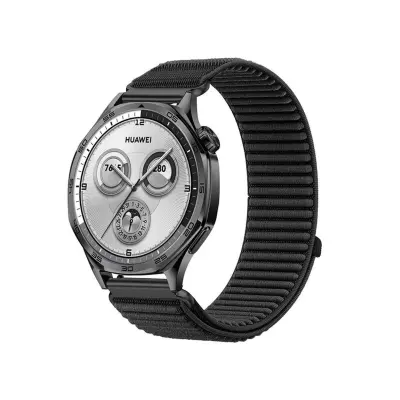 Najlonski tkani remen kompatibilan s Huawei Watch 5/GT6/GT5/Pro, Samsung, Garmin pametnim satovima - Više boja Crna