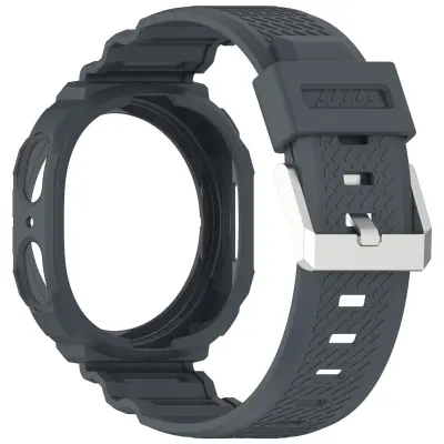 TPU remen kompatibilan sa Samsung Galaxy Watch 8 - Integrirani dizajn, kopča od nehrđajućeg čelika Siva
