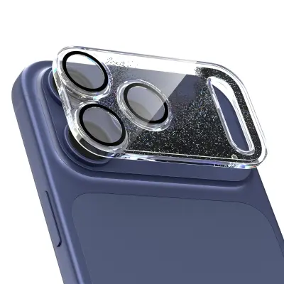 PC Štitnik za leću kamere kompatibilan s iPhone 17 Pro Max - Otporan na ogrebotine i udarce Crna