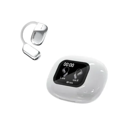 Bluetooth slušalice sa zaslonom osjetljivim na dodir u punoj boji: HIFI audio, igre s niskim kašnjenjem, UVC sterilizacija Bijela