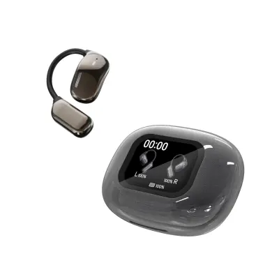 Bluetooth slušalice sa zaslonom osjetljivim na dodir u punoj boji: HIFI audio, igre s niskim kašnjenjem, UVC sterilizacija Siva