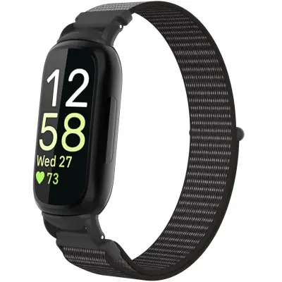 Najlonska omča na čičak kompatibilna s Fitbit Inspire 3 Siva