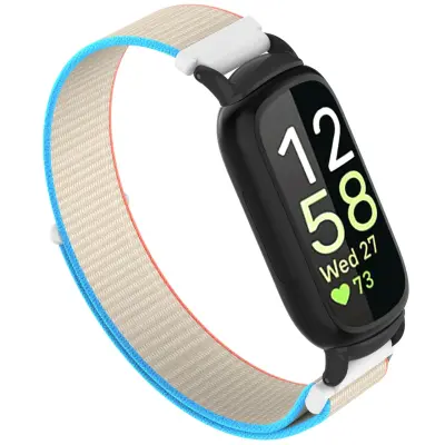 Najlonska omča na čičak kompatibilna s Fitbit Inspire 3 Bež
