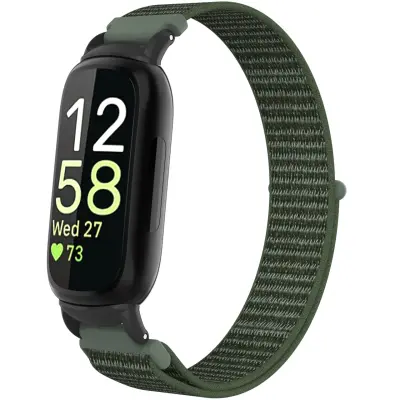 Najlonska omča na čičak kompatibilna s Fitbit Inspire 3 Zelena