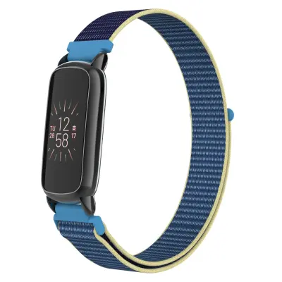 Najlonska omčasta narukvica kompatibilna s Fitbit Luxe pametnim satom - Podesiva sportska narukvica Višebojna