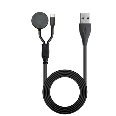 2-u-1 punjač za Samsung Galaxy Watch i telefone Crna