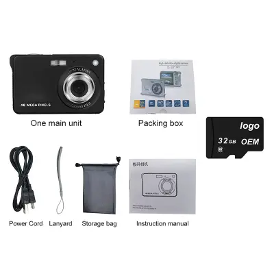 K09 Digitalni fotoaparat s 32GB TF karticom - Snimite svaki trenutak Crna