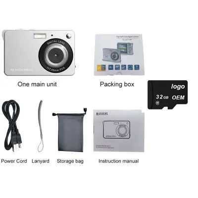 K09 Digitalni fotoaparat s 32GB TF karticom - Snimite svaki trenutak Srebrna