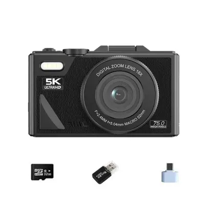 5K Ultra HD digitalna kamera s 75MP, 18x zumom, WiFi i priborom