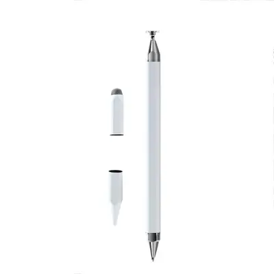 3-u-1 magnetski kapacitivni stylus za tablete i telefone - univerzalna olovka za zaslon osjetljiv na dodir Bijela