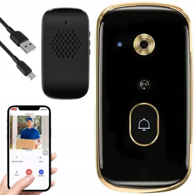 Baterija 3600mAh WiFi interfon i zvono na vratima s USB kamerom