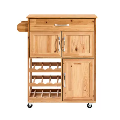 SoBuy kuhinjski kolica s jednim ladicom 75x38x86cm Rustikalni FKW45-N