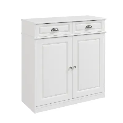 SoBuy Omara za cipele s dva ladice Bijela 80x35x82cm Klasična FSB104-W