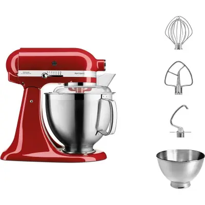KitchenAid 5KSM185PSEER kuhinjski robot, kapacitet 4,8 L, crveni