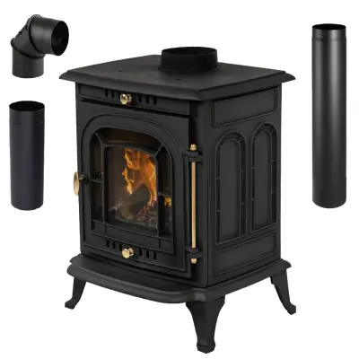 Kaminska peć - peć od lijevanog željeza s cijevima, ECODESIGN, A energetska klasa THUNDER® AGNI 7 kW