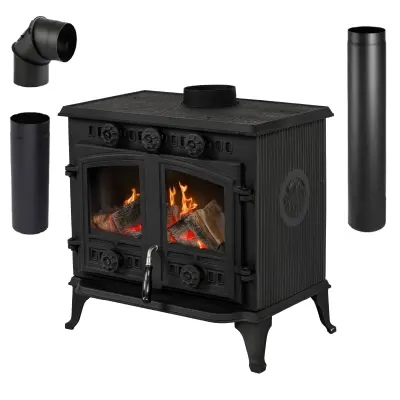 Kaminska peć – peć od lijevanog željeza s kompletom cijevi, ECODESIGN, A energetski razred THUNDER® ATAR 10 kW