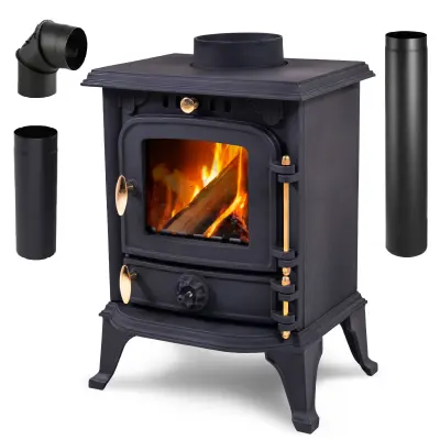 Kaminska peć - peć od lijevanog željeza s cijevima, ECODESIGN, A energetska klasa THUNDER® DIANA 4,5 kW