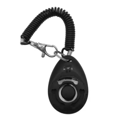 Pet Training Clicker - Profesionalni alat za dresuru pasa i pomoć pri poslušnosti Crna