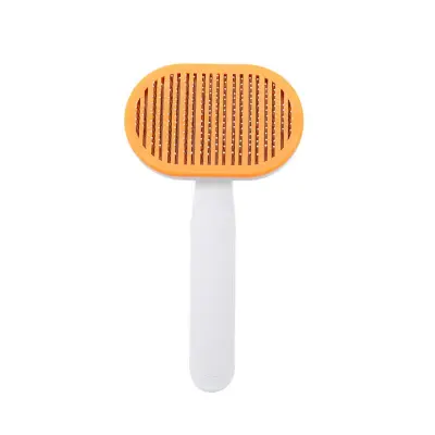 Ovalni samočisteći češalj za uklanjanje dlaka za mačke - Njega bez napora Žuta