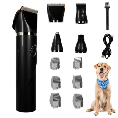 Pet Clipper D1: Profesionalni 4-u-1 Trimer Komplet Crna