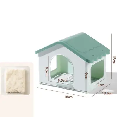 All Seasons Weatherproof Hanging Bird Nest - Cozy Bird House with Removable Bottom Zelena