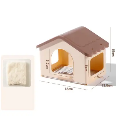 All Seasons Weatherproof Hanging Bird Nest - Cozy Bird House with Removable Bottom Smeđa