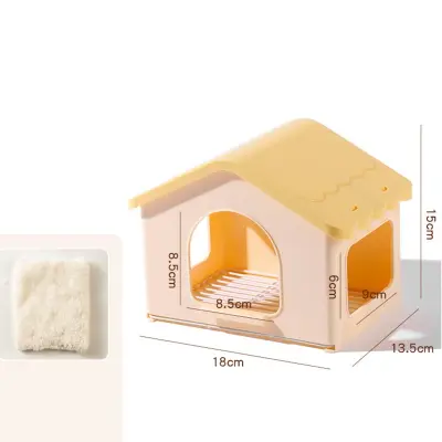 All Seasons Weatherproof Hanging Bird Nest - Cozy Bird House with Removable Bottom Žuta