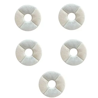 Zamjenski filter za fontanu za vodu za kućne ljubimce - Okrugli oblik cvijeta 12,6 cm (pakiranje od 5 komada) Bijela